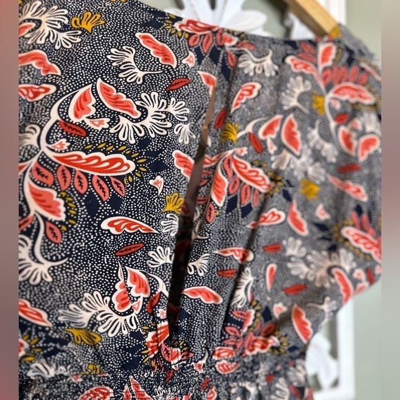 Lulus Dondi Navy Blue Print Romper Floral Paisley  Small - Picture 9 of 11